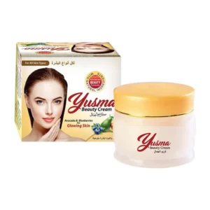 Yusma Beauty Cream jar and box — the best night cream for glowing skin enriched with natural ingredients for all skin types