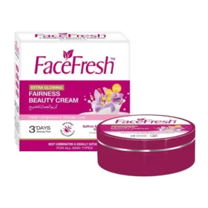 Face Fresh Extra Glowing Fairness Beauty Cream container suitable for all skin types.