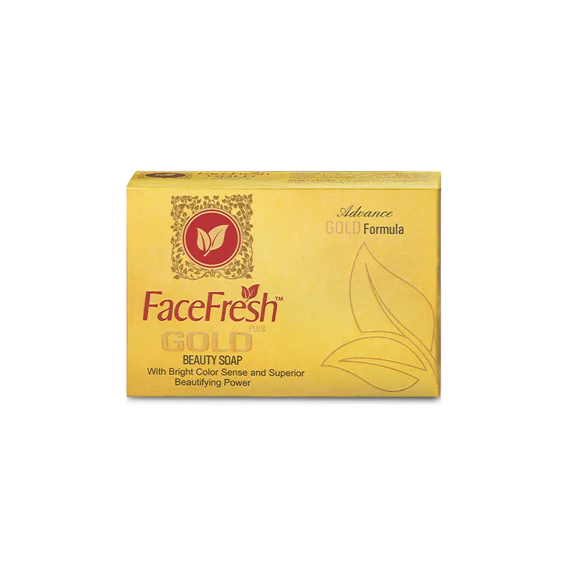 Face Fresh Gold Plus Beauty Soap 100g box — a glutathione whitening soap with advance gold formula for bright complexion and superior beautifying power