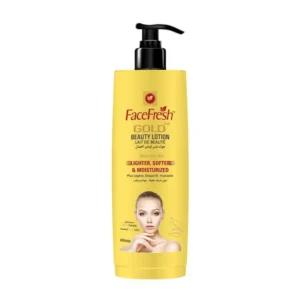 Face Fresh Gold Plus Beauty Lotion 400ml pump bottle — a skin lightening body lotion formula that leaves skin lighter, softer, and deeply moisturized