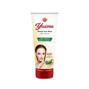 Front view of Yusma Beauty Face Wash 60ml tube for daily skincare routine.