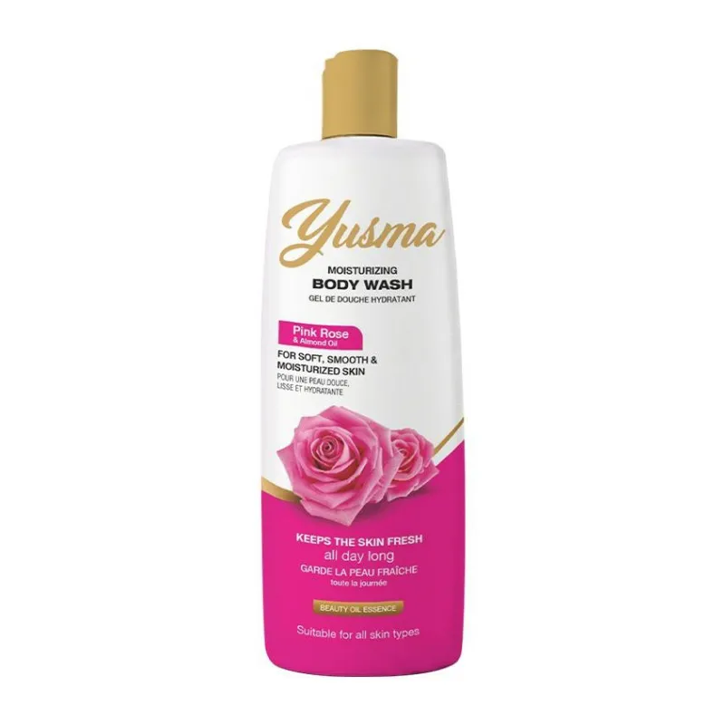 Yusma Pink Rose Moisturizing Body Wash for daily cleansing and keeping skin hydrated all day.