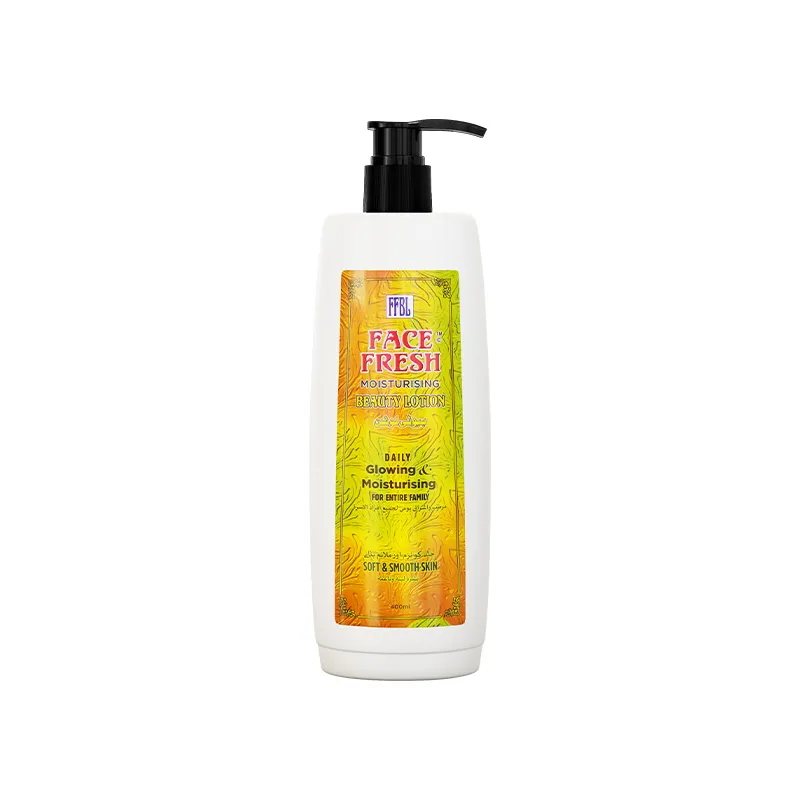 Face Fresh Moisturising Beauty Lotion 400ml pump bottle — a daily moisturizing body lotion for soft smooth skin and glowing complexion for the entire family